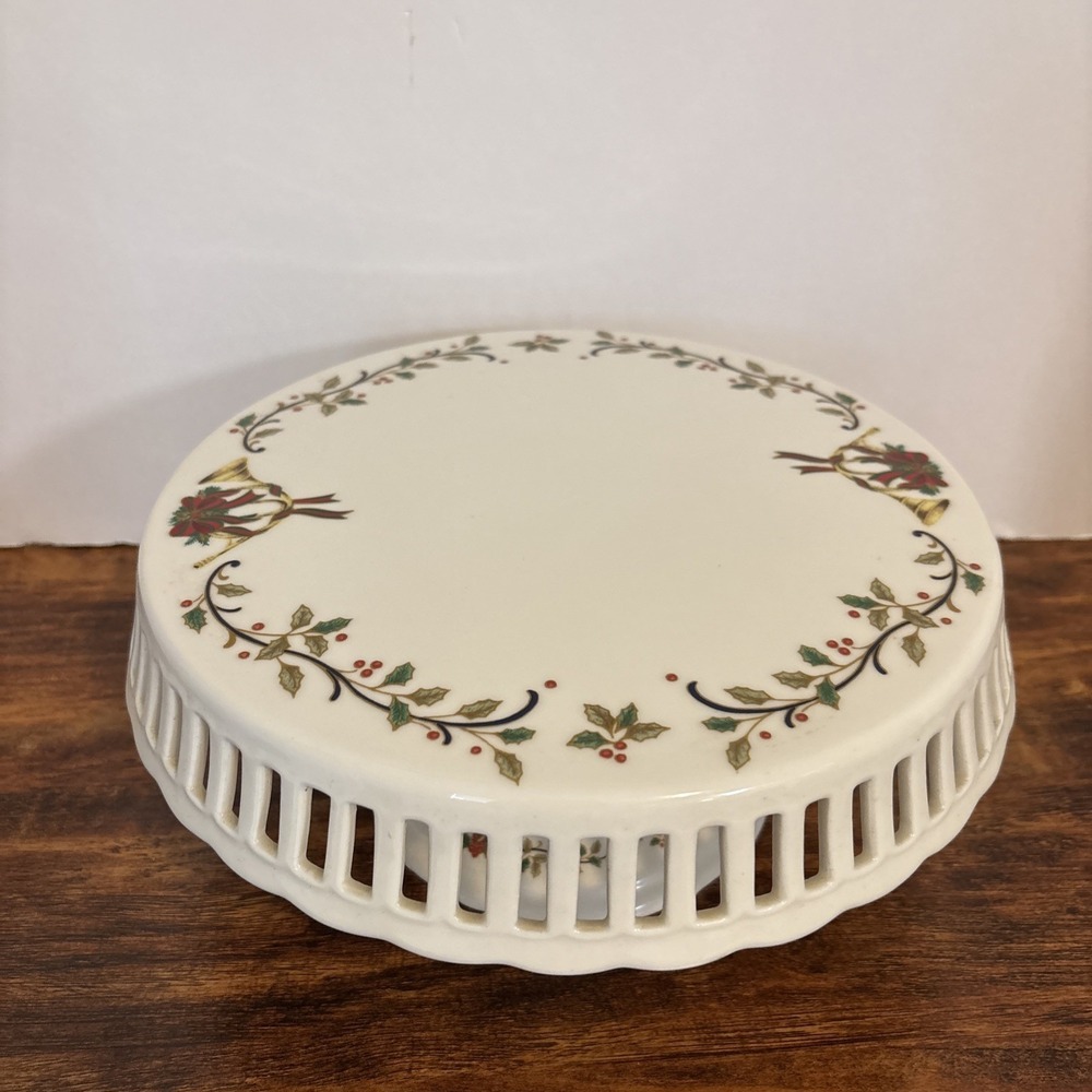 Mikasa‎ Holiday Lace 10" Cake Stand Christmas RL050